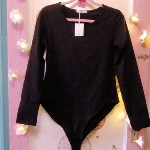 Mangopop long sleeve round neck bodysuit